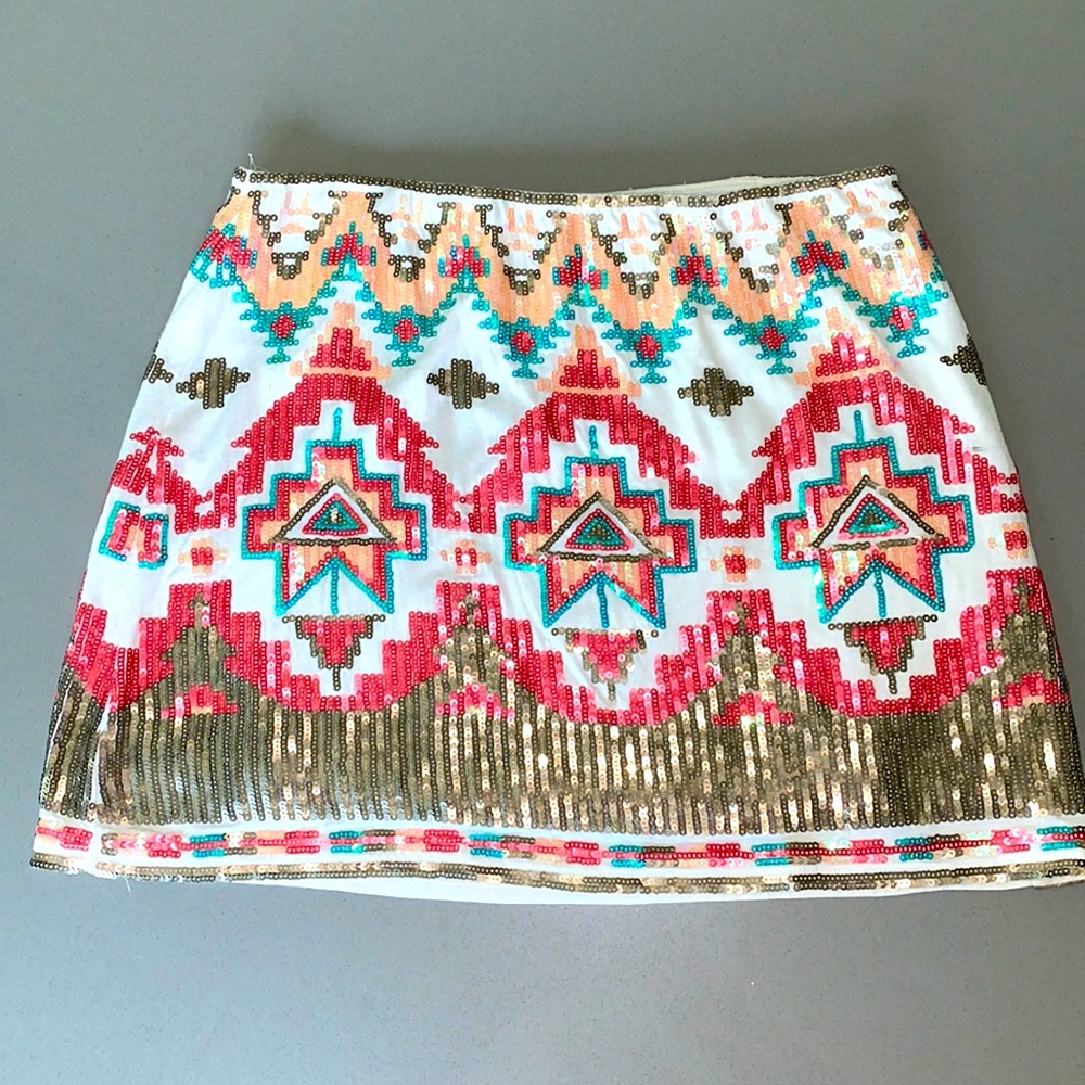 Multi-colored Sequin Skirt